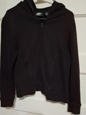 Athletech Black Hooded Full-Zip Jacket (Mis129)